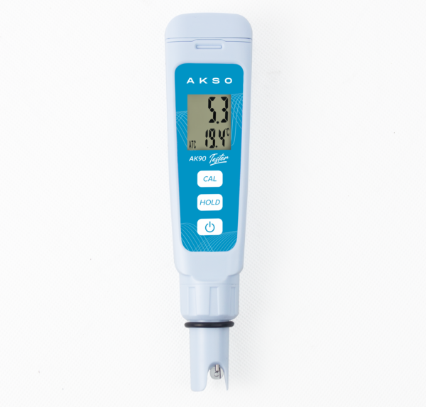 Medidor de pH y temperatura de bolsillo AK90 de AKSO