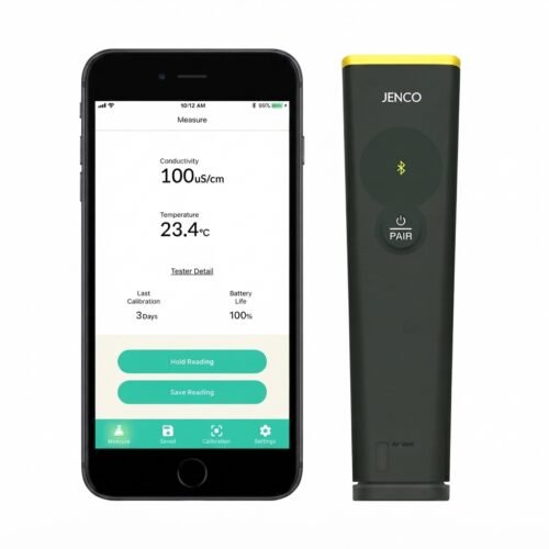 MEDIDOR DE CONDUCTIVIDAD/SALINIDAD/TDS BLUETOOTH - JENCO - EC110B <x>CAJA DAÑADA</x>